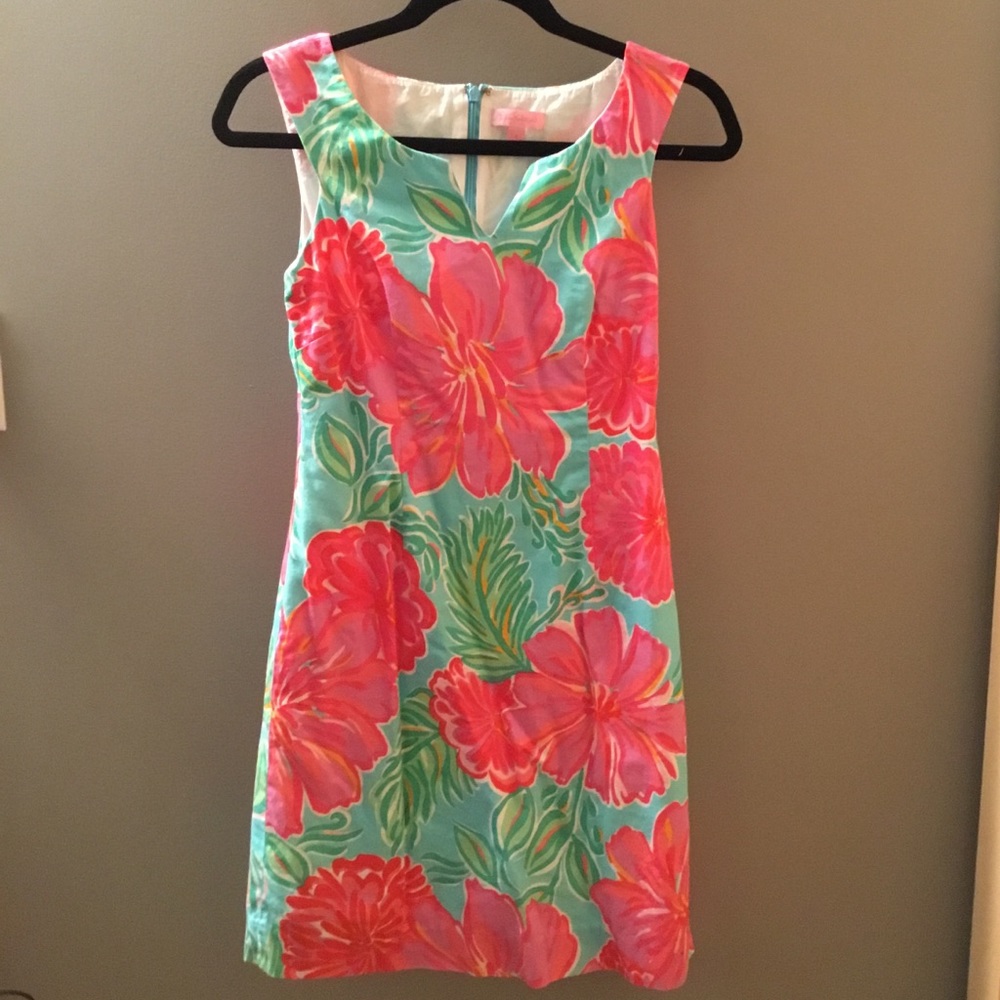 Lilly Pulitzer floral shift dress size 0